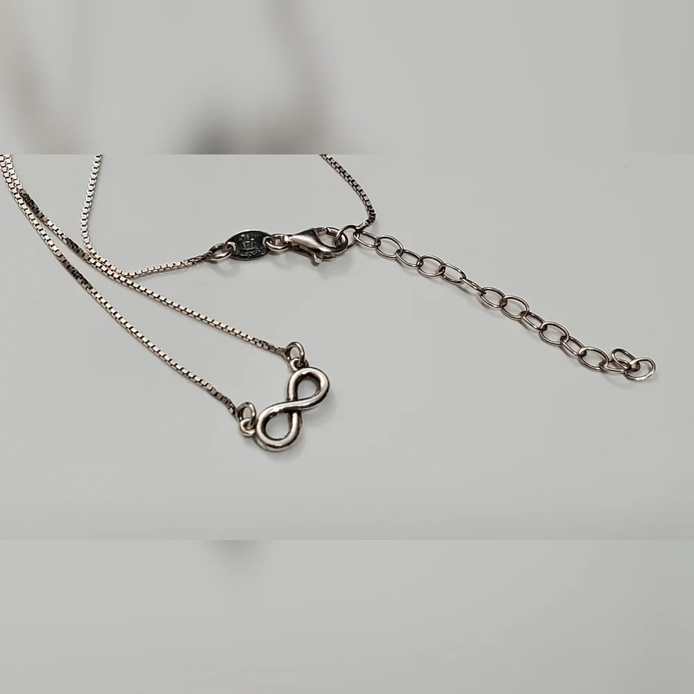 Vtg. Sterling Silver Infinity Necklace by Duadema Italy - Picture 3 of 8
